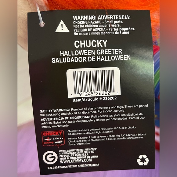 NWT… Chucky Halloween 🎃 Greeter - Picture 5 of 6